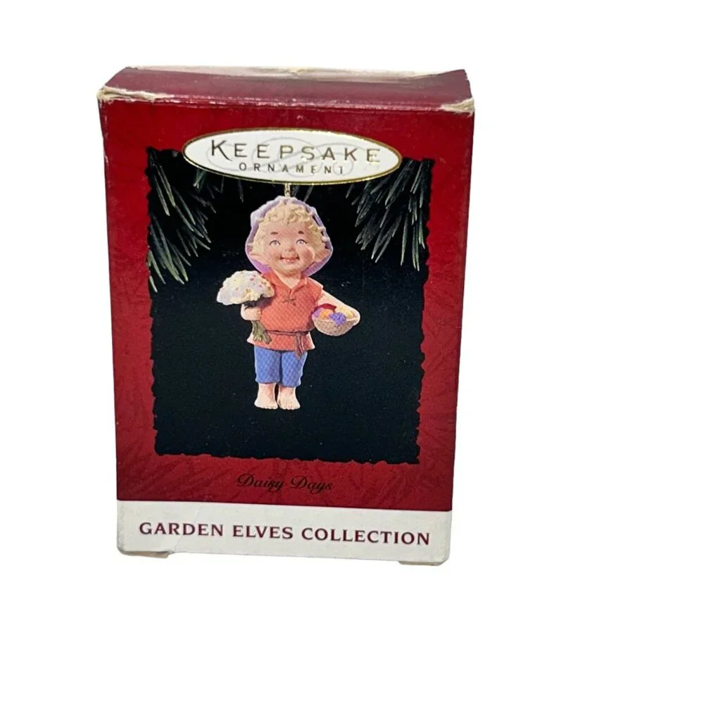 Hallmark Keepsake Ornament Daisy Days‎ Garden Elves Collection 1994 Christmas